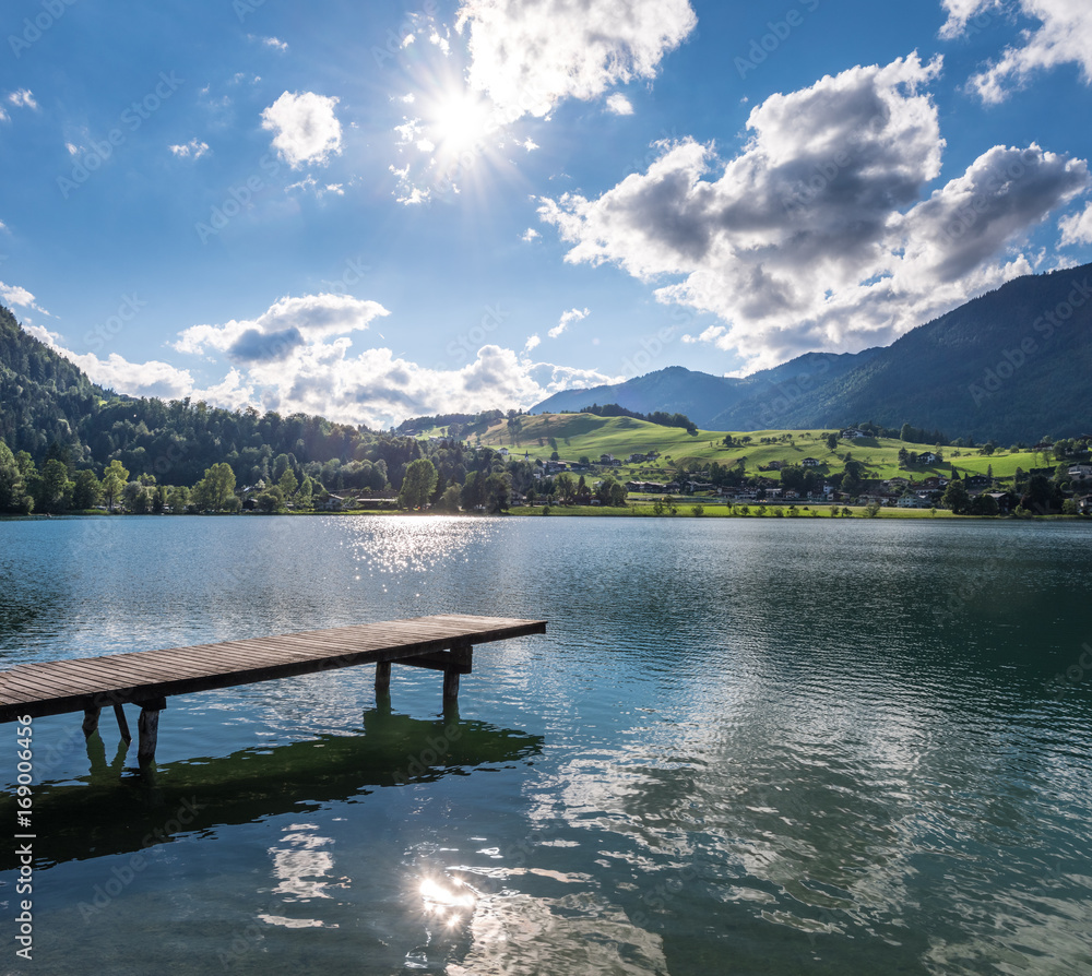 The mountain lake in Alps, Austria