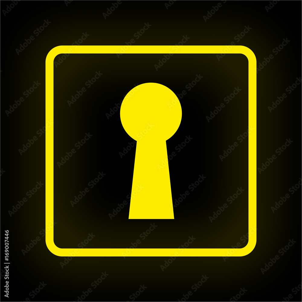 Neon Button App - Schlüsselloch Neon Button App - Schlüsselloch