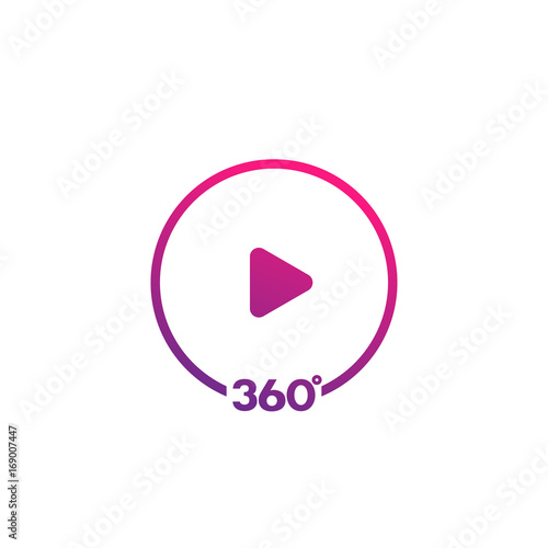 360 degrees video icon
