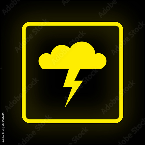 Neon Button App - Gewitterwolke