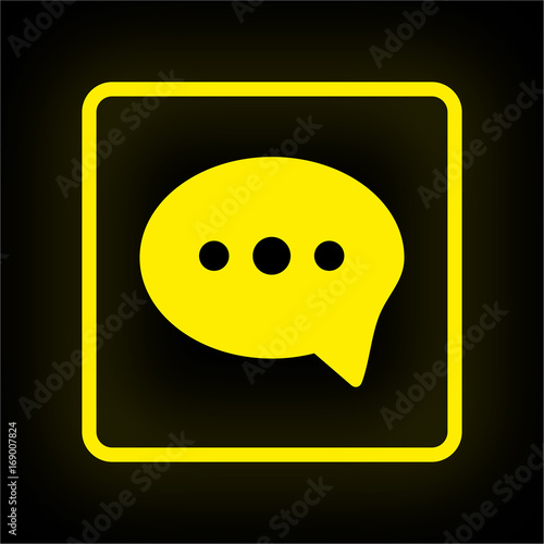 Neon Button App - Sprechblase
