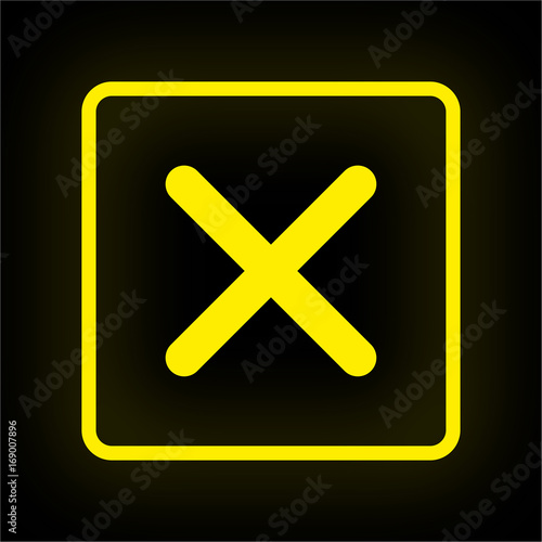 Neon Button App - Kreuz
