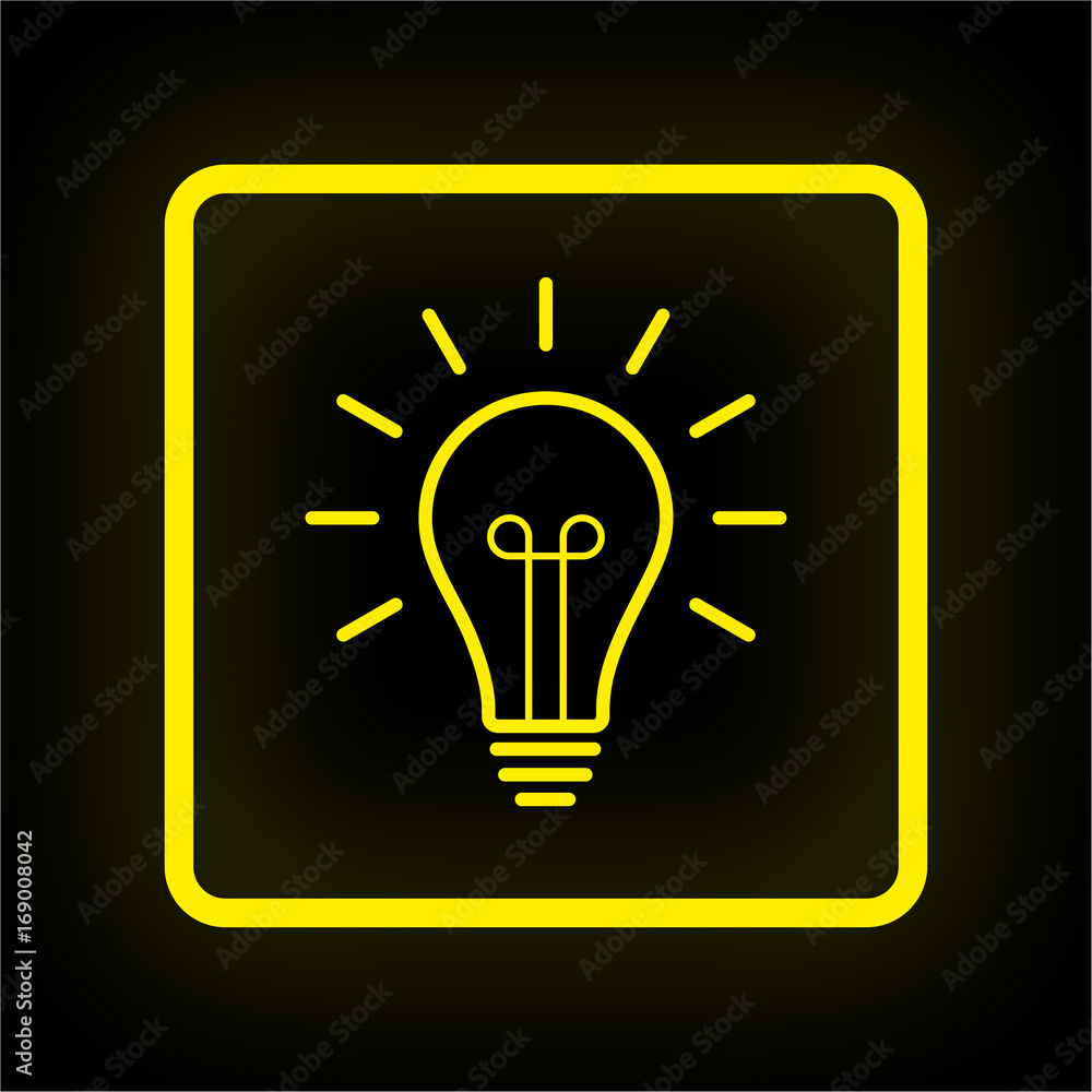 Neon Button App - Glühbirne Idee Neon Button App - Glühbirne Idee