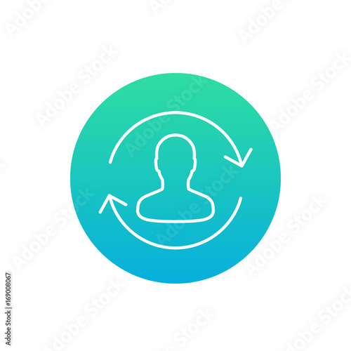 Returning customer linear icon