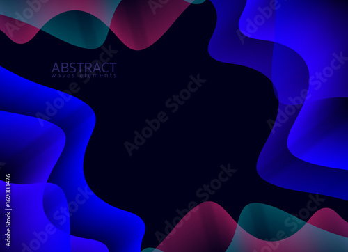Abstract waves elements darks Background