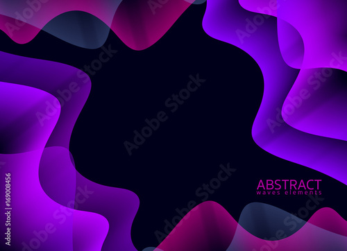 Abstract waves elements darks Background