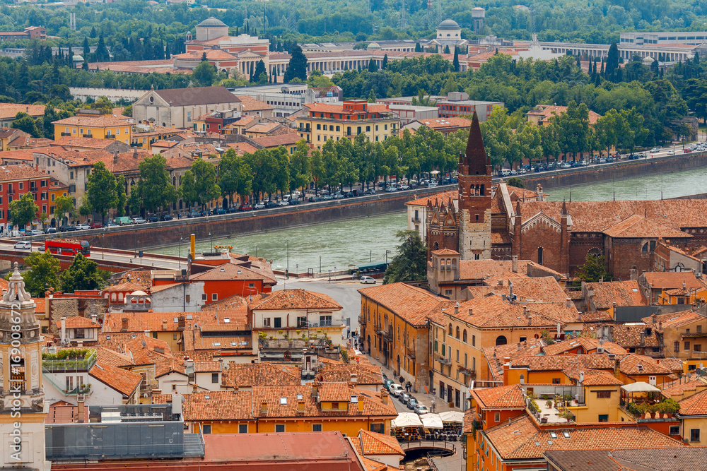 Verona. Aerial view of the city.