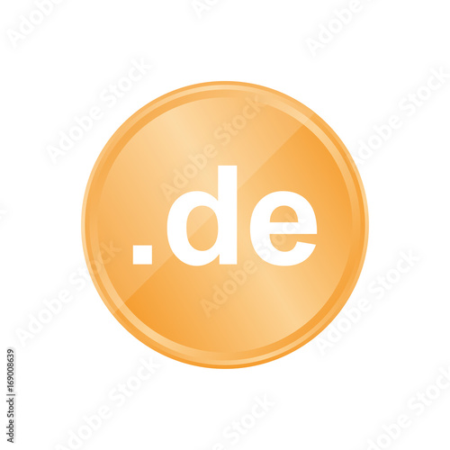 Bronze Münze - .de-Domain einfach