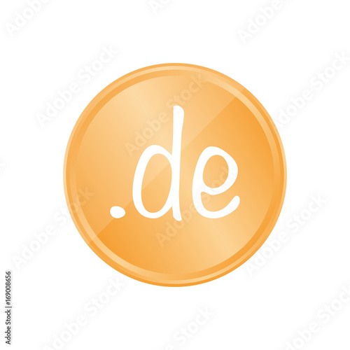 Bronze Münze - .de-Domain kreativ