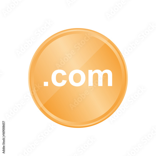Bronze Münze - .com-Domain einfach