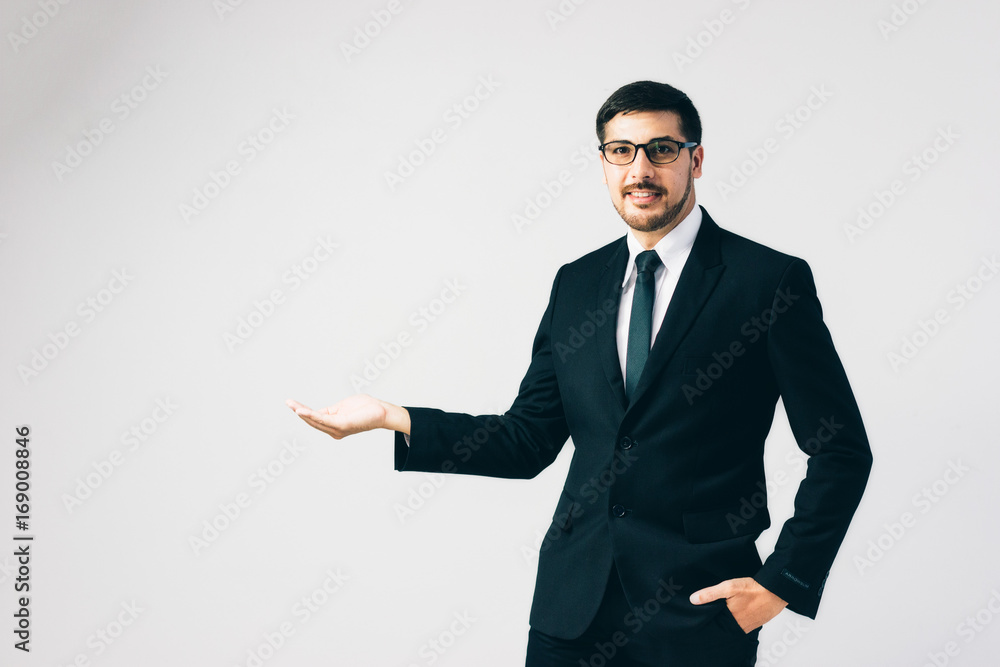 Portrait of a confident businessman on white background. Portrait of a confident businessman on white background.
