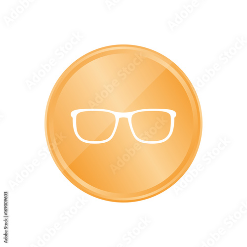 Bronze Münze - Brille