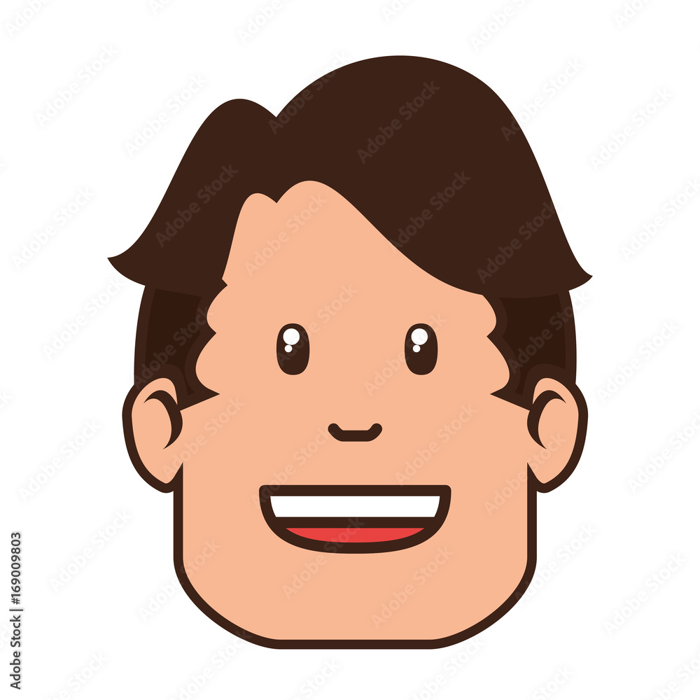 man icon over white background vector illustration