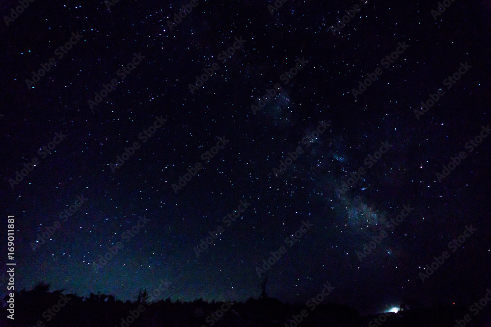Many starts on blue dark night sky as a cosmos background. Many starts on blue dark night sky as a cosmos background.