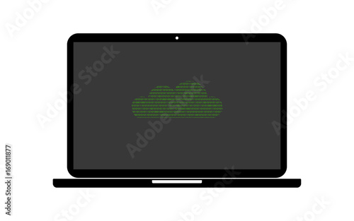 Hacker Laptop Wolke