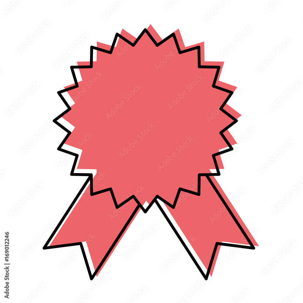 seal stamp and ribbon icon over white background vector illustration seal stamp and ribbon icon over white background vector illustration