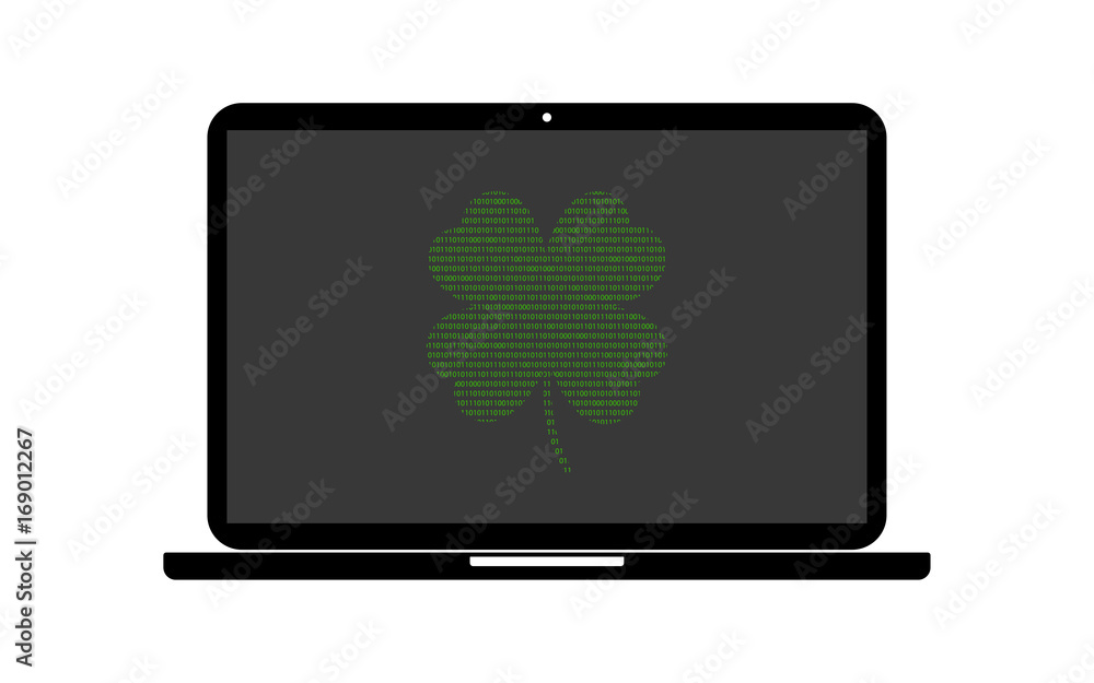 Hacker Laptop Kleeblatt Hacker Laptop Kleeblatt