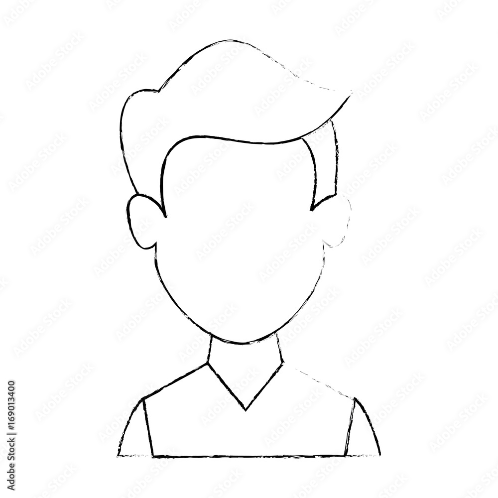 Man cartoon face icon vector illustration graphic design