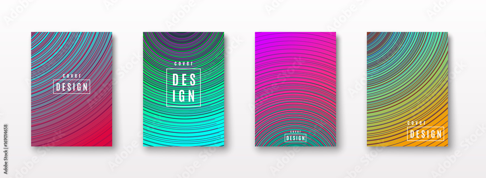 Vector illustration of bright color abstract pattern with line gradient texture