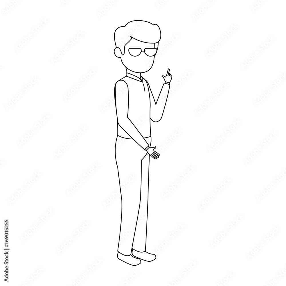 businessman standing icon over white background vector illustration businessman standing icon over white background vector illustration