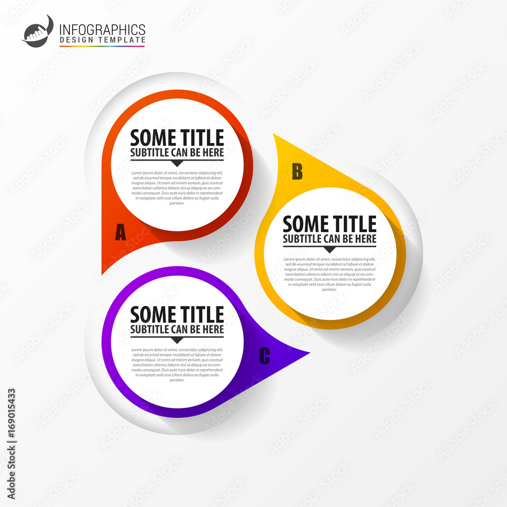 Infographic template. Diagram with 3 steps. Vector Infographic template. Diagram with 3 steps. Vector