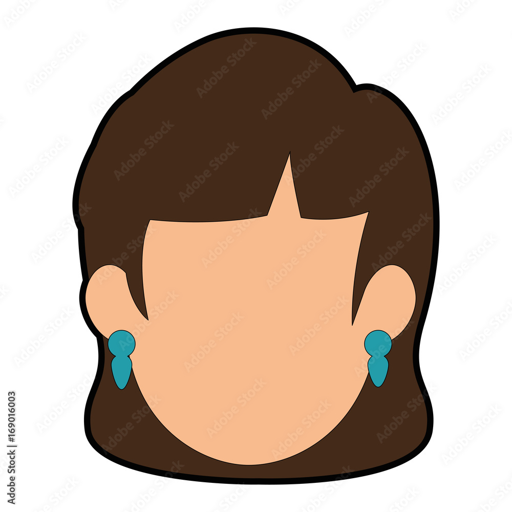 woman face icon over white background vector illustration woman face icon over white background vector illustration