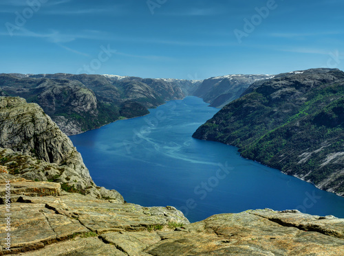 Fototapeta Naklejka Na Ścianę i Meble -  Lysefjord en été, Norvège