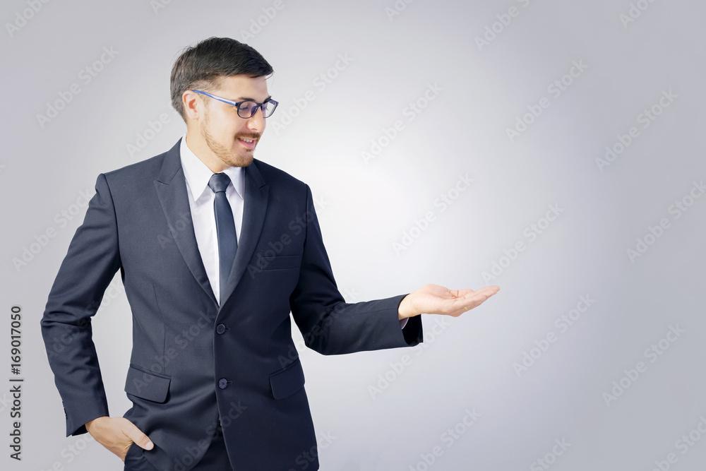 Young businessman. Portrait image with work. Young businessman. Portrait image with work.