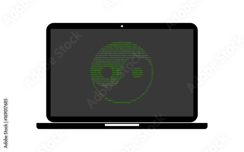 Hacker Laptop Ying Yang