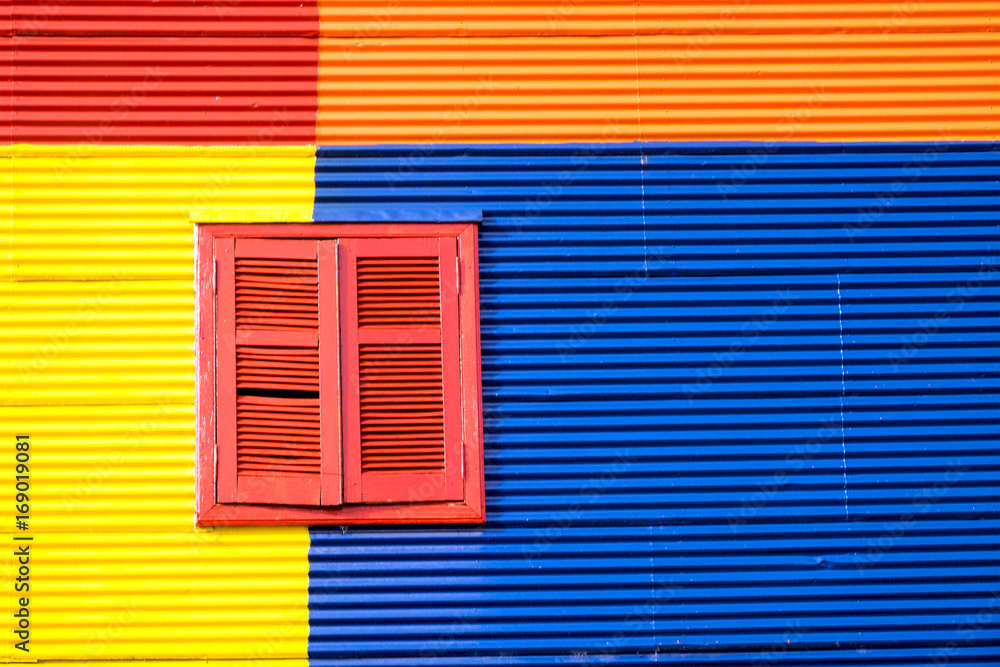 Φωτογραφία Detail of a colorful house in La Boca, Buenos Aires