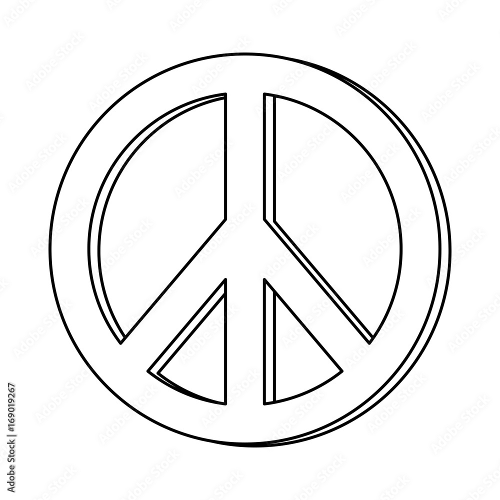 hippie peace love circle button element symbol vector illustration hippie peace love circle button element symbol vector illustration