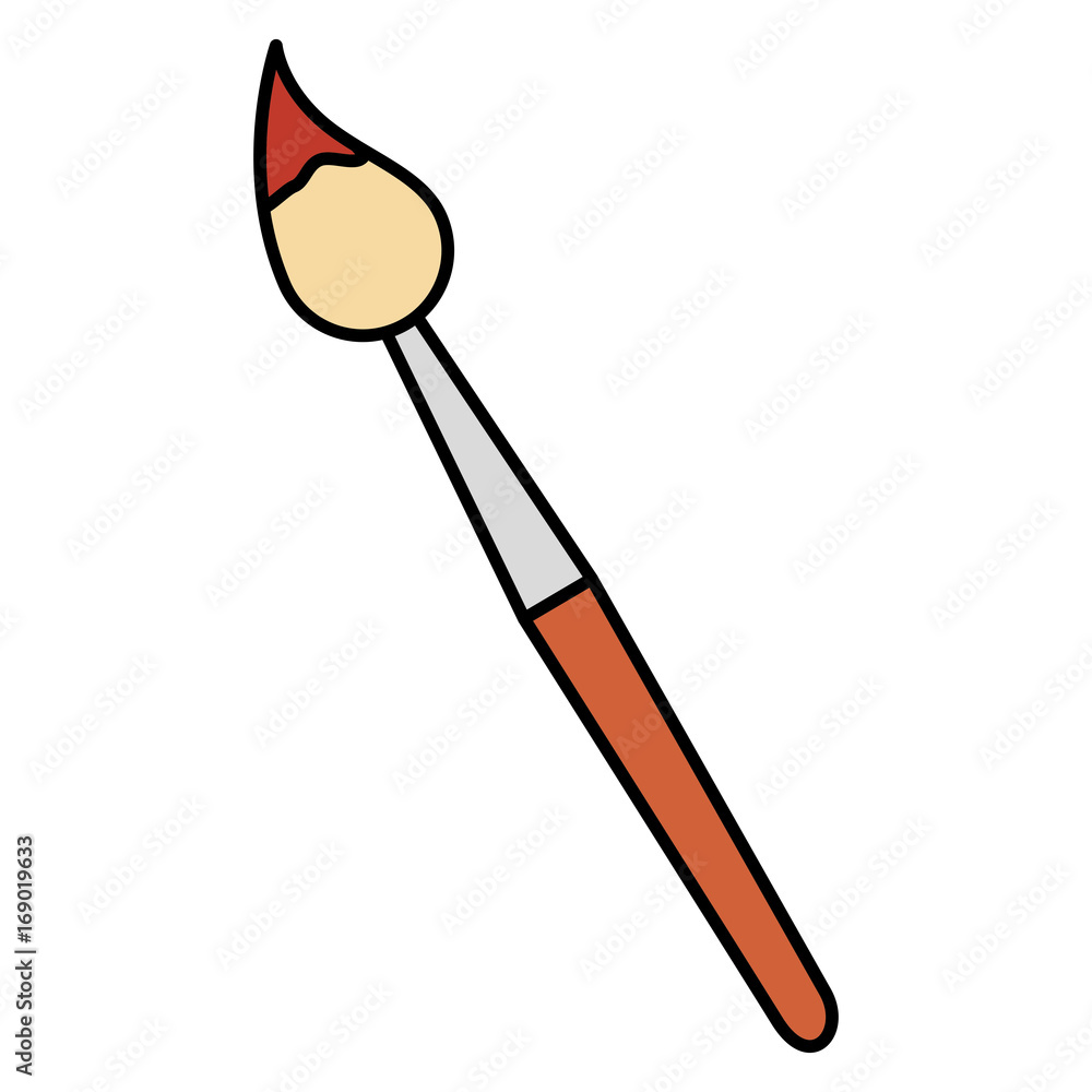 paint brush school supply vector illustration design paint brush school supply vector illustration design