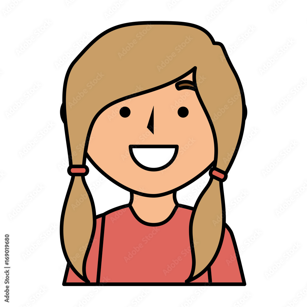 beautiful woman avatar character vector illustration design