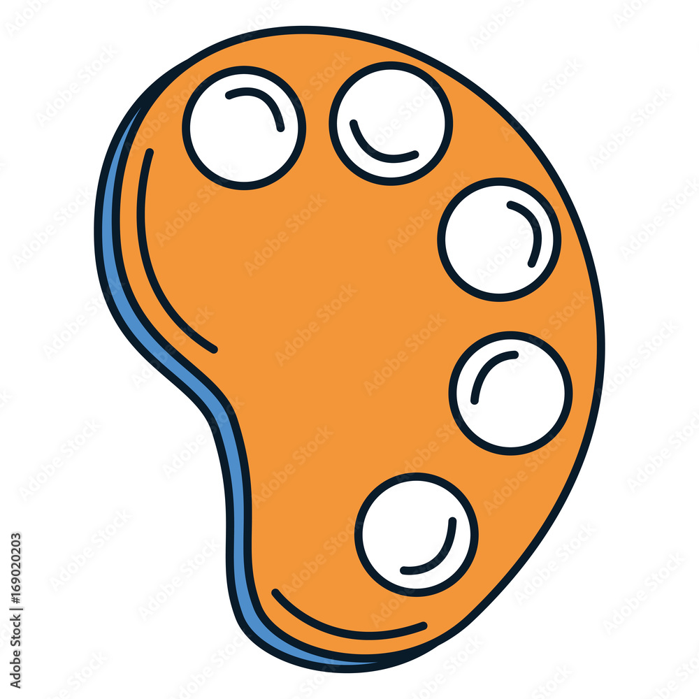 Fototapeta premium paint pallette isolated icon vector illustration design