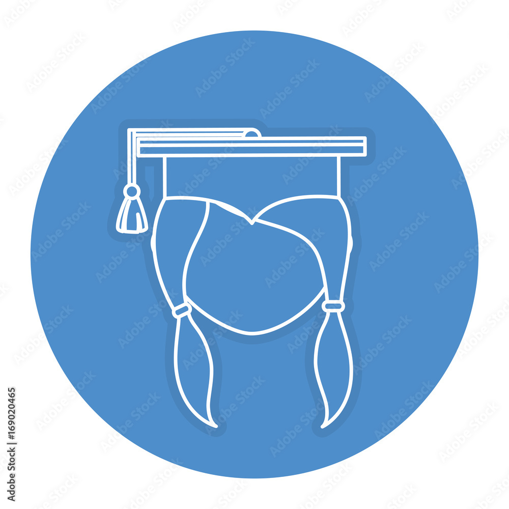 girl graduated avatar character vector illustration design girl graduated avatar character vector illustration design