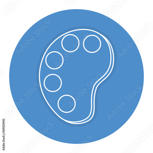 paint pallette isolated icon vector illustration design