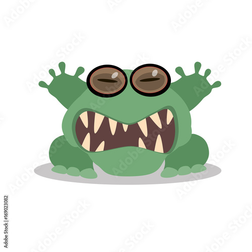 Cartoon monster. Vector illustration.