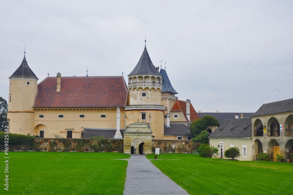 Historic palace castle burg Rosenburg in Austria