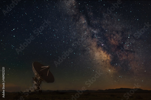 Very Large Array with Milky Way at New Mexico photo