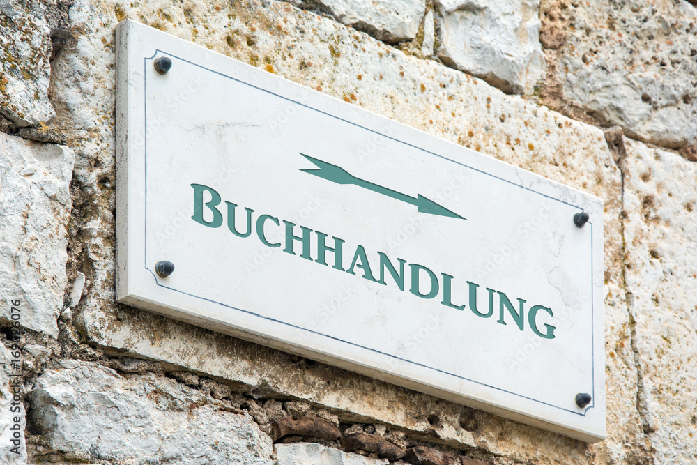 Fototapeta premium Schild 117 - Buchhandlung