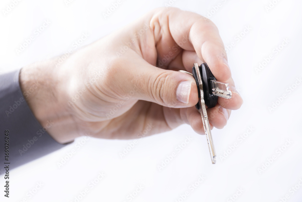 Keys in a man's hand