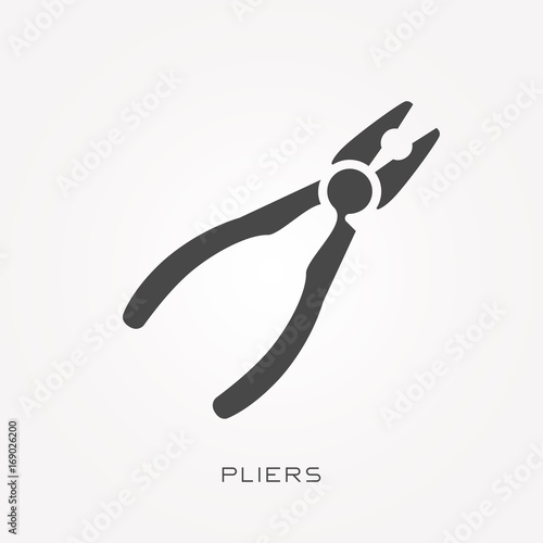 Silhouette icon pliers