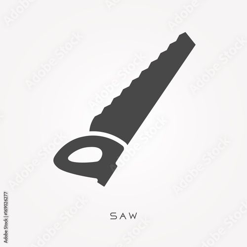Silhouette icon saw