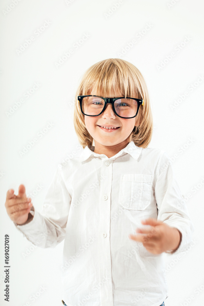 Smart boy is a graduate. Schoolboy with glasses.
Smart boy is a graduate. Schoolboy with glasses.