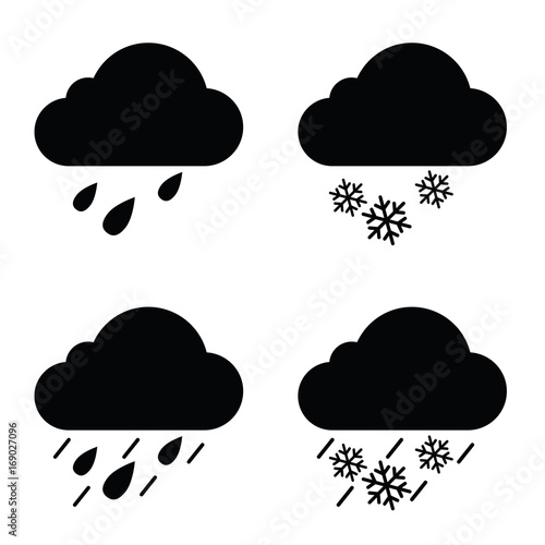 weather icon in black illustration
