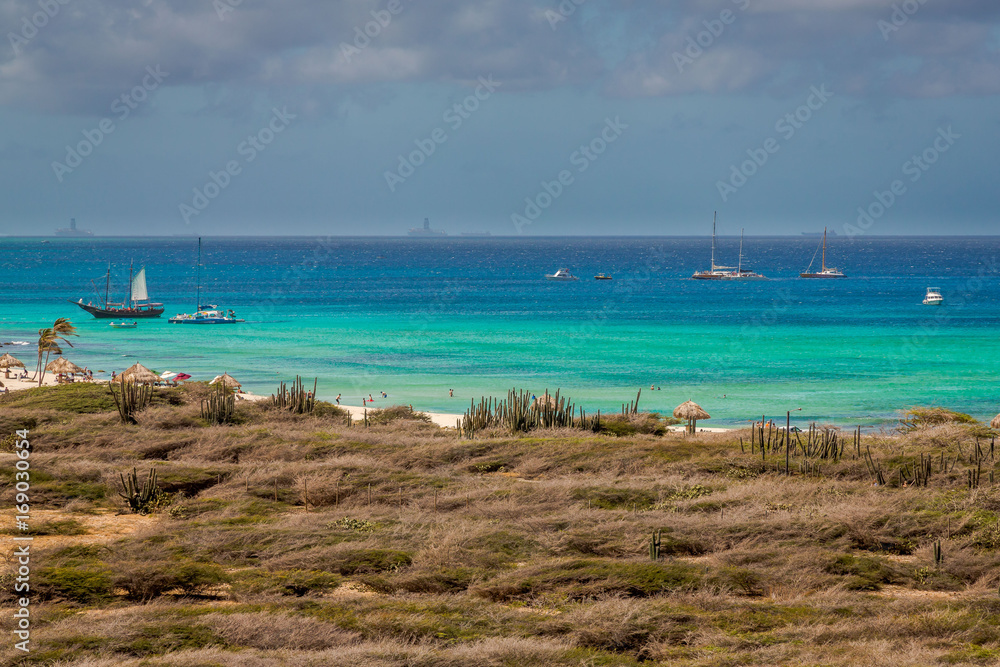 Fototapeta premium Aruba Coastal Scenery, Caribbean