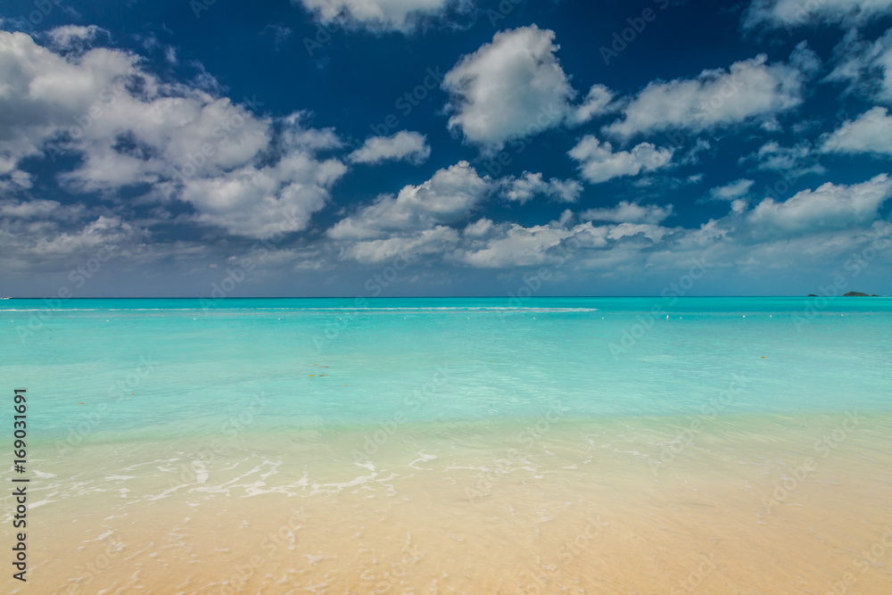 Panoramic view of the Valley Church beach in Antigua and Barbudas Panoramic view of the Valley Church beach in Antigua and Barbudas