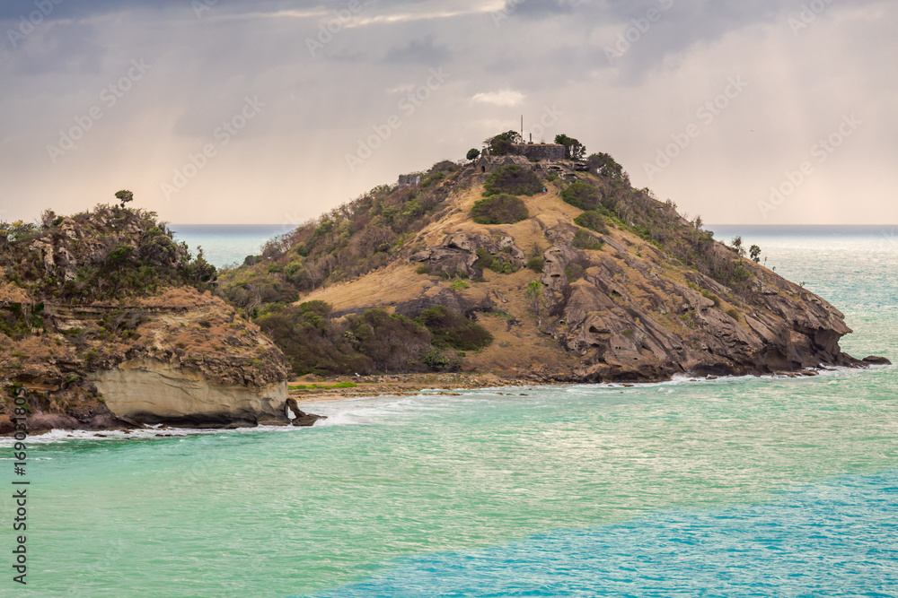 Panoramic view of the Valley Church beach in Antigua and Barbudas Panoramic view of the Valley Church beach in Antigua and Barbudas