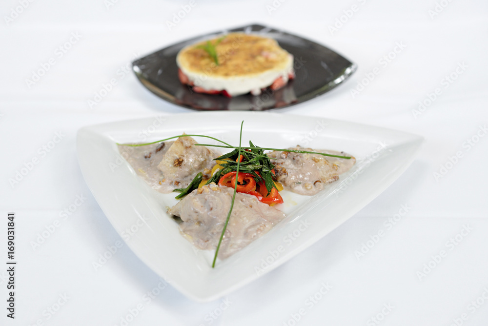 Tasty meal served for a lunch