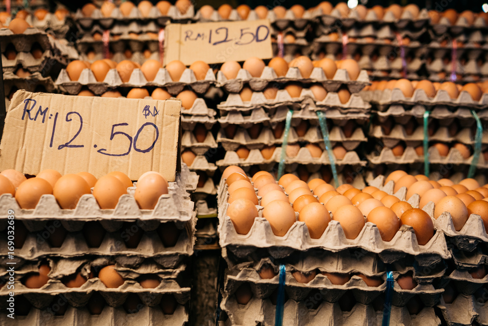 Eggs at market in Borneo